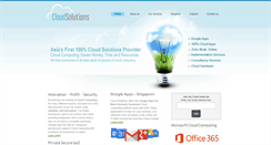 Desktop Screenshot of cloudsolutions.com.sg